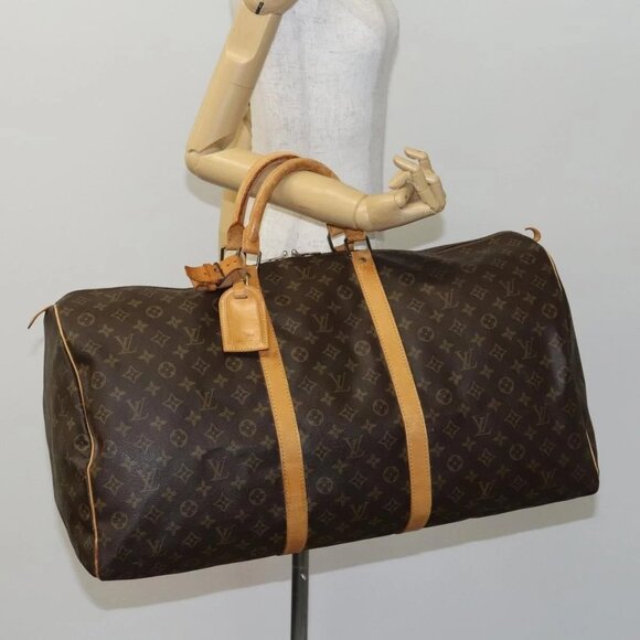 LOUIS VUITTON Monogram Keepall 60 Boston Bag M41422 LV Auth BD700 - Picture 14 of 16